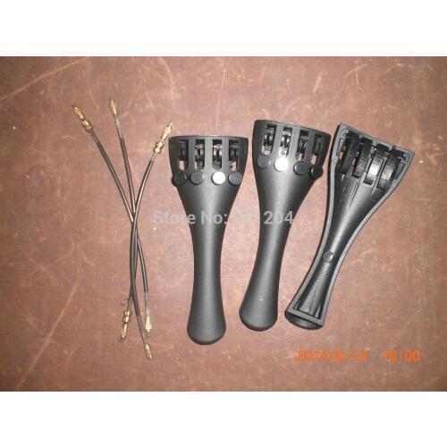 3 PCs Carbon Fiber Violin Tail piece 4/4 with 3 PCs Tail guts