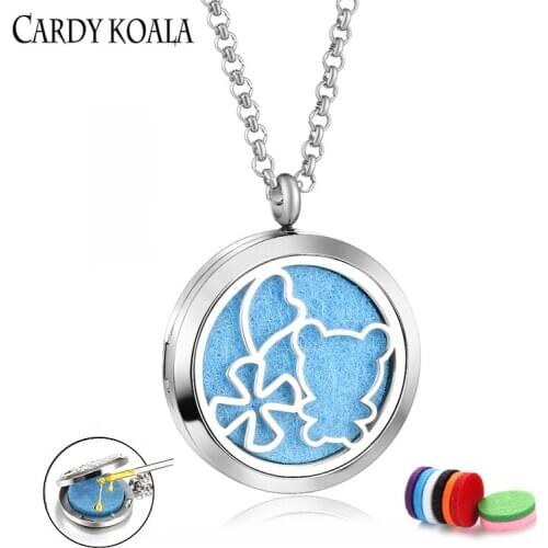 30mm Mesinya can open 7 316L titanium steel aromatherapy essential oil perfume pendant necklaces