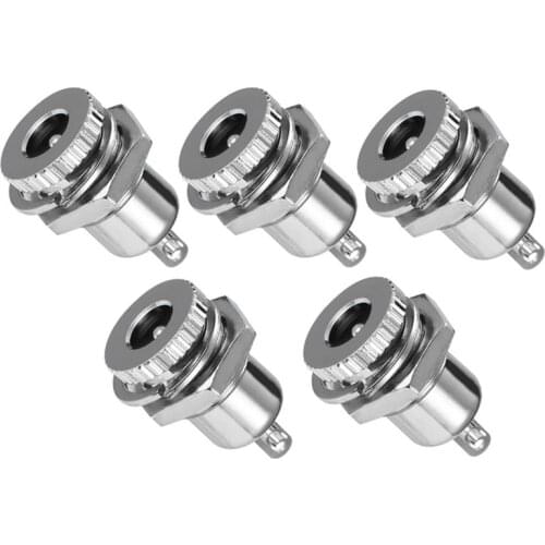 5pcs/lot DC-099 30V 10A DC Power Jack Socket Threaded Female Panel Mount Connector Adapter 5.5 mm x 2.1mm