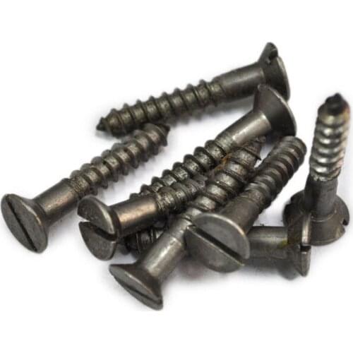 51pcs M3 M3.5 M4 GB100 Wood Screws Slotted Countersunk Self-Tapping Bolts One Line Flat Head Screw Bolt 12mm-60mm Length