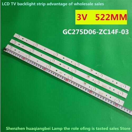 54piece/lot for GC275D06-ZC14F-03 303GC275031 522mm 6LED 3V 100%new