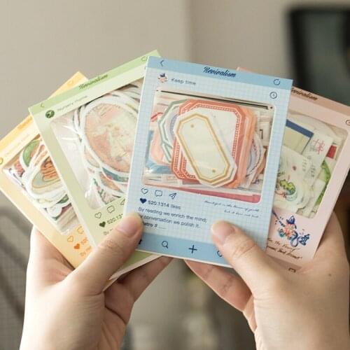 8packs/LOT retro series stationery sticker Creative decoration DIY paper masking washi sticker