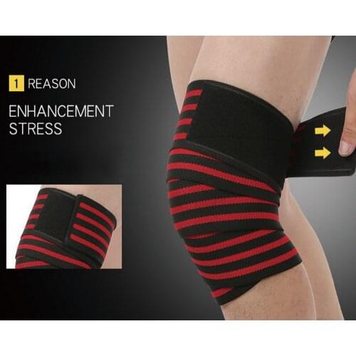 Knee Brace Support Winding Knee Bandage Weight Lifting Knee Wraps Gym Fitness Basketball Volleyball Protector Elastic Sports
