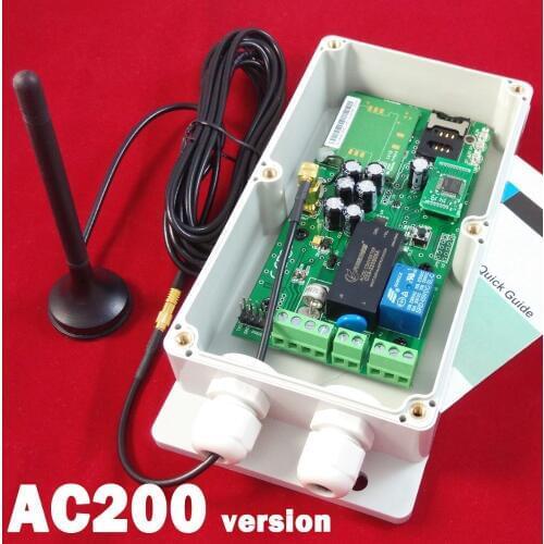 Free shipping WAFER GSM-KEY-AC200 GSM SMS Remote control gsm gate opener /door and gate access control