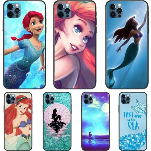 Mermaid Little Phone Cases For iphone 12 Pro Max case 11Pro Max 8PLUS 7PLUS 6S iphone XR X XS mini mobile cell funda