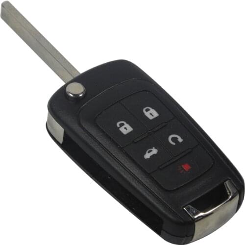 Jingyuqin 10pcs/lot Flip Remote Key Shell 5 BTN for Vauxhall Opel for Buick Excelle Verano LaCrosse Regal Housing Fob Case