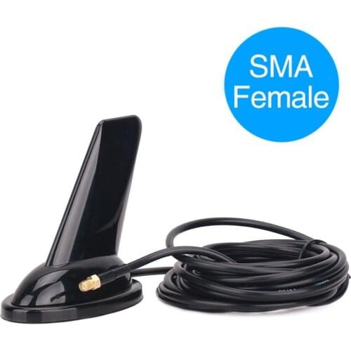 ABBREE Shark Fin Dual Band 144/430MHz High Gain SMA-Female Antenna For BAOFENG UV-5R UV-82 BF-888S WALKIE TALKIE