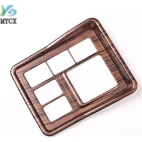 Pine Wood ABS Side Rearview Mirror Adjustment Frame Cover Trim For Toyota Land Cruiser Prado FJ150 150 2010-2017 car Accessories