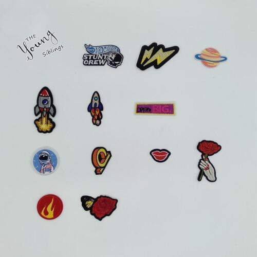 Fashion Cartoon Patch Hot melt adhesive Applique Embroidery DIY Kids Sewing Clothing Accessories Patches 1pcs sell C6041-C6056