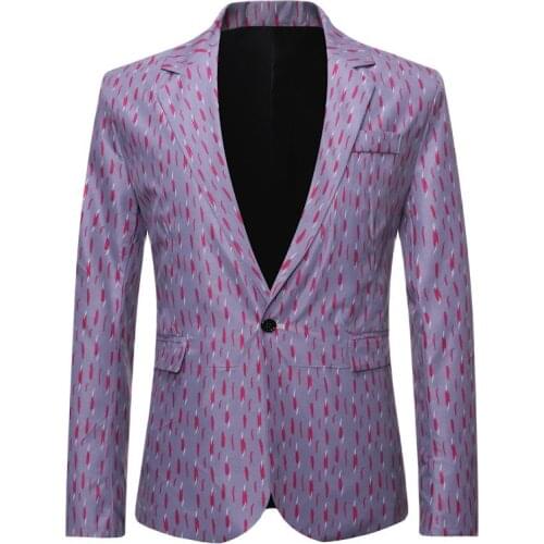 Blazer Men，Suit Male，Mens Suit，Four Seasons Mens Suit, Slim Version, Print,One Button, Pocket Decoration,Comfort Wedding Dress