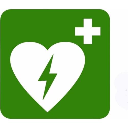 S50093# 10/13/15/17CM Personality PVC Decal Emergency and First Aid Defibrillator Car Sticker on Motorcycle Laptop Decorative