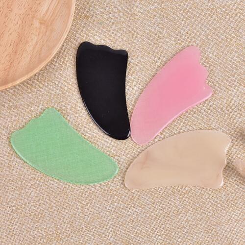 Natural Resin GuaSha Massage Scraping For Massager Scrape Therapy Acupoint Acupressure Face Neck Body Beeswax Guasha Scraper