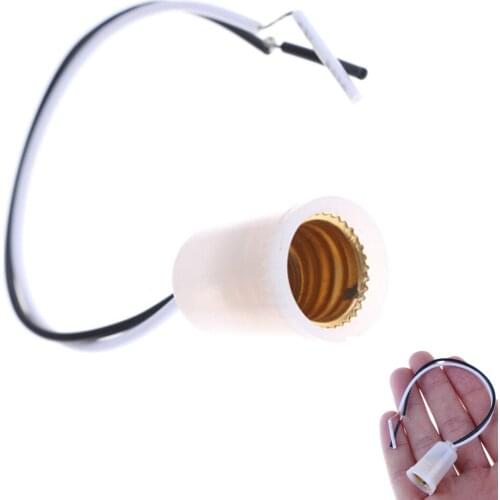 Plastic Lamp Socket With Wire LED Light Bulb Lamp Holder Converter Adapter BS Material E12 Lamp Base Holder