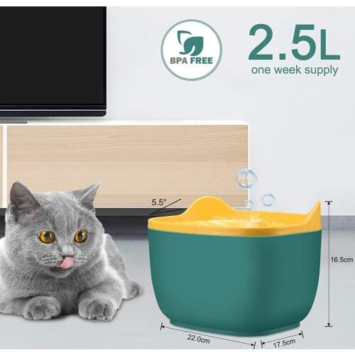 2.5L Automatic Cat Water Fountain Cute Dog Water Dispenser USB Drinker Pet Drinking Bowl Feeder Pet Supplies