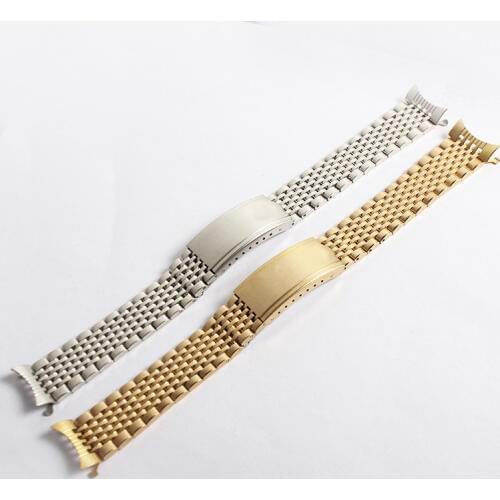 18mm 19mm 20mm Watch Strap Polished Stainless Steel Silver Watch band for Omega Steel Bracelet