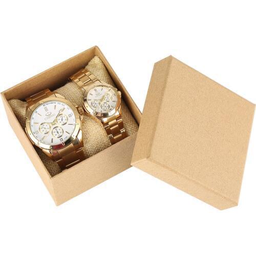 Luxury Stainless Steel Watches For Women Men Quartz Wristwatches Luminous Pointers Couple Watch Birthday Gift