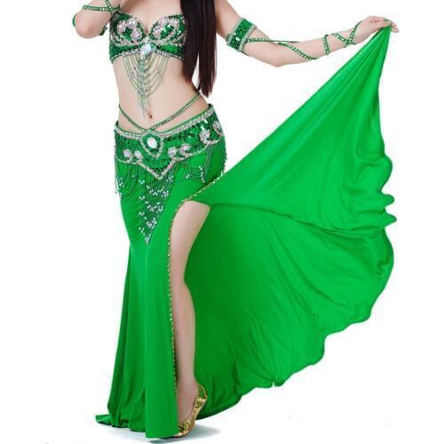 Sexy Professional Women Belly Dance Costume Dress With Slit Modal Cotton Skirt Dresses 7 Colors L4 KR2