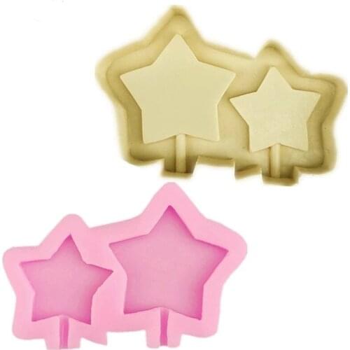 Star shaped silicone mold epoxy resin mold silicone crafts mold cake decoration tool Cupcake chocolate fondant molds
