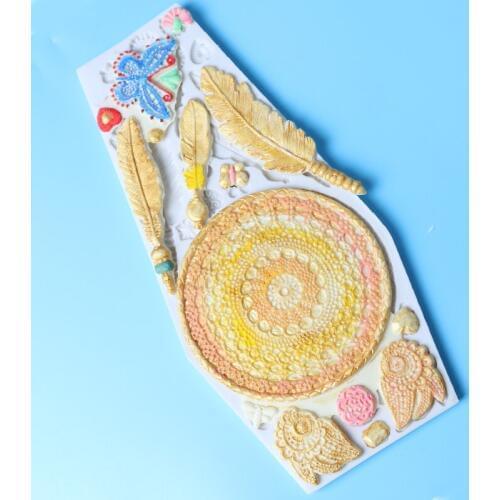 Campanula Aeolian Bells Lace Mat Silicone Fondant Mold Chocolate Sugarcraft Wedding Cake Decorating Gumpaste Tool Color Random