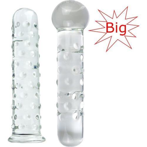 Glass Anal Plug Huge Long Butt Plug Prostate Massager Large Anal Dilator Transparent Glass Butt Plug Big Anal Sex Toys Women Men