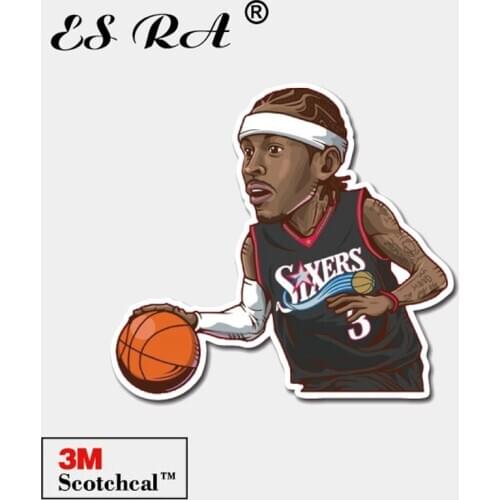 3M Stickers Toys Basketball Players Stickers Sport Star Pegatinas Laptop Luggage Guitar Skateboard Notebook Decorate Allen Ivers