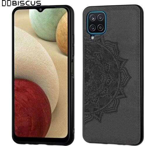 Classic Cloth Fabric Case For Samsung Galaxy M12 A02S A12 A32 A42 A52 A72 5G Mandala Design Silicone Frame Back Cover