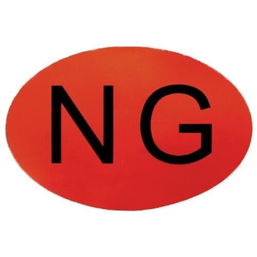 200PCS NG Printed Stickers Self-adhesive QC Label 60mm X 40mm Outer Package Sticker Customise Case Label