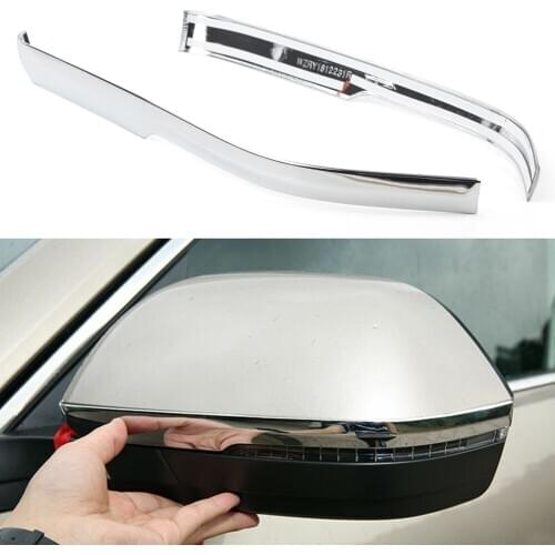 Car Rearview Door Side Mirror Trim Cover Strip For Volkswagen VW Atlas CA1 2017 2018 2019 Chrome ABS Accessories 2pcs