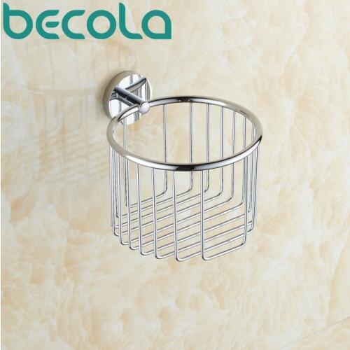 Free shipping BECOLA Bathroom accessories brass roll holder basket Bathroom Toilet Paper Holder B-6727