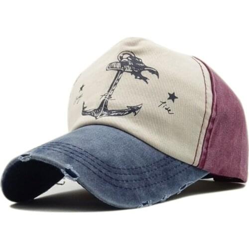 Hip hop snapback hats couples hat Men Women cotton baseball caps pirate ship anchor gorras hombre wash cap casquette