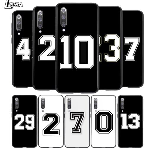 Lucky Numbers 23 24 Soft TPU For Xiaomi Mi 11i 11 10T 10 9T 9 A3 8 Lite CC9 SE Note10 Lite Ultra Pro Black Phone Case