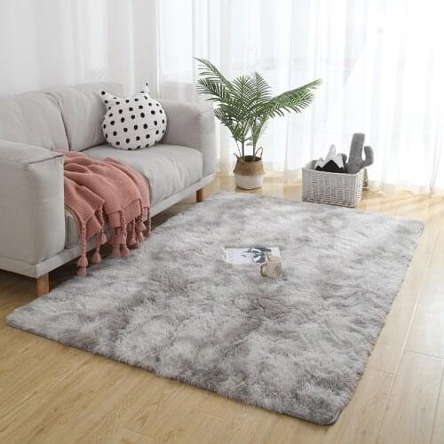 Rug Carpet Decoration Salon Tapete Sala Hogar Home Carpet Living Room Grey Carpet Tie Dyeing Plush Soft Carpets For Living Room