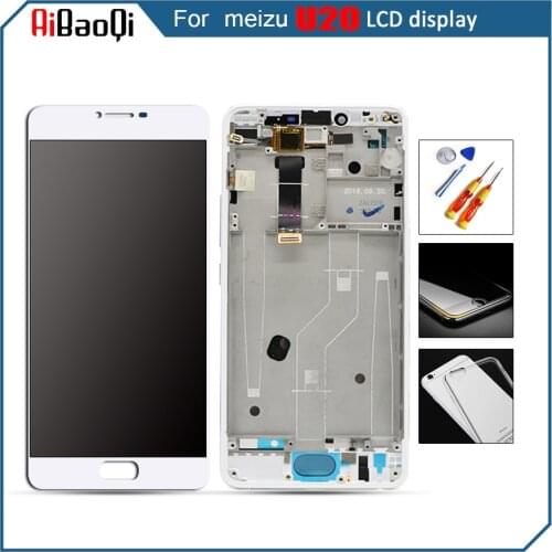 For Meizu U20 Touch Screen Digitizer + LCD Display For Meizu U20 5.5 inch Cellphone Black White Color 1920*1080