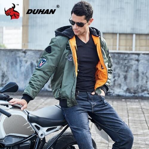 DUHAN Men Motorcycle Jacket Body Armor Winter Waterproof Motocross Riding Jacket Windproof Protective Gear Chaqueta Moto M-3XL