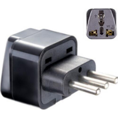 Italian Plug ( Type L ) - Universal Travel Adapter AC Power 3 Pins Chile Eritrea Ethiopia Italy Travel Adapter Uruguay