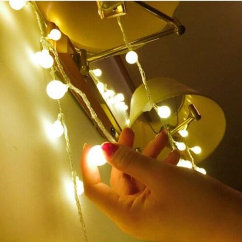 New Year 2022 LED Star Ball Curtain String Light Fairy Garland Holiday Bedroom Decor Christmas Party Home Wedding Decoration