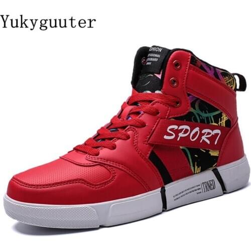 Men Skateboarding High Shoes Canvas Sport Cool Light Weight Sneakers Outdoor Athletic Boots Male Breathable High Quality Flat