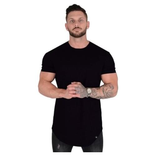 Summer short-sleeved T-shirt for men loose-fitting breathable quick-drying outdoor basketball suit for men Pure color T-shirt