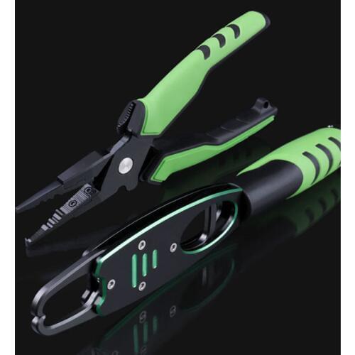 Best Aluminum Alloy Fish Lip Grip Fishing Plier Set Scissor Tackle Tool Anti Slip Control Split Line Cutter Hook Remover
