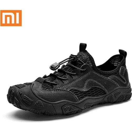 Xiaomi Mens Hiking Shoes Air Mesh Outdoor Sport Shoes Male Breathable and Light Wearable Casual Shoes