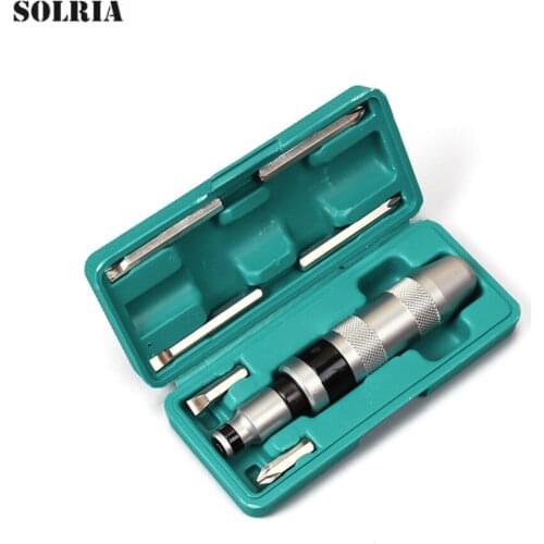 7Pcs/Set Multi-purpose Heavy Duty Impact Screwdriver Set Portable Driver Chisel Bits Tools Socket Kit with Non-Slip Handle Tools