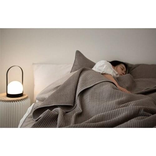 Amoveo bed blankets All cotton knitted skin friendly lattice quilted bed blanket