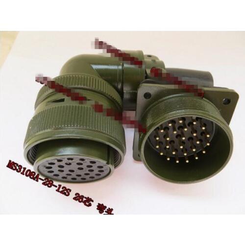 Original new 100% 5015 MS3108A28-12S MS3102A28-12P 26 core American Standard aviationplug bent waterproof connector