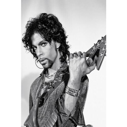 Prince Rogers Nelson Black White Rock music Singer 2 Silk Fabric Wall Poster Art Decor Sticker Bright