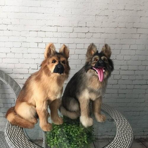 Realistic Wolfhound Dogs Models Lifelike Plush Animals Home Decor Children Animals Cognitive Toys Simulation Dogs Christmas Gift