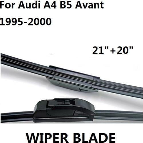 1 Pair 21"+20" Wiper Blades For Audi A4 B5 Avant 1995 1996 1997 1998 1999 2000 Windscreen Rubber Car Auto Accessories