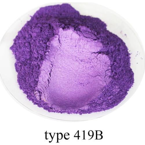 Mica Powder Pigment Pearl Powder Colorant Acrylic Paint for Crafts Arts Automotive Paint Soap Dye Colorant Type 419B 50g Purple