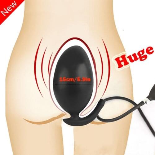 Go Out Inflatable Anal Plug Dilator Expandable Dildo Pump Silicone Huge Anus Butt Dilator Prostate Massager Anal Sex Toy For Men
