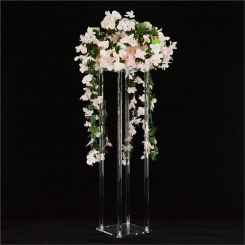 80cm Tall wedding Crystal flower stand table centerpiece acrylic wedding decoration Party Road leads