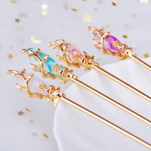 Vintage Chinese Style Hair Clip Accessories Hair Stick Women Metal Rhinestone Hair Stick Hair Chopsticks Hairpin Woman Jewelry